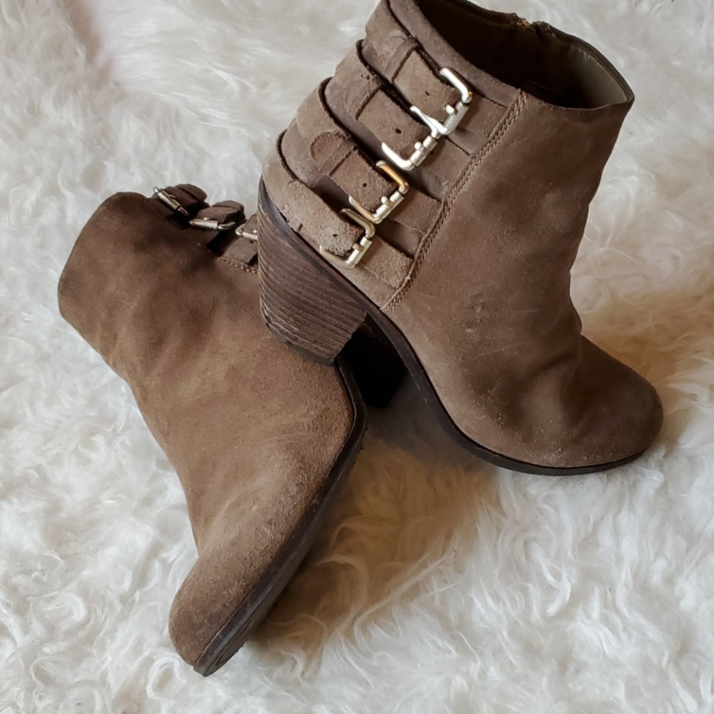 Sam Edelman "Lucca" Taupe Leather Bootie